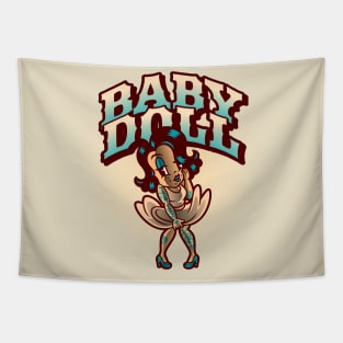 Baby Doll Vintage Cartoons Cuphead Tapestry