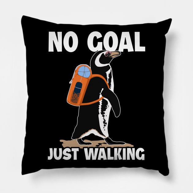 No Goal Just Walking Backpacking Outdoor Wander Hiker Hiking Pillow by Melinas Dragonpets