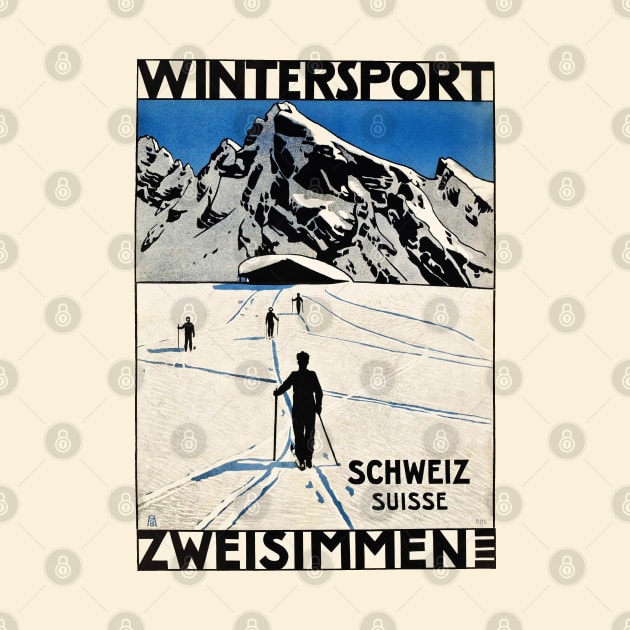 Swiss Skiing Poster by UndiscoveredWonders