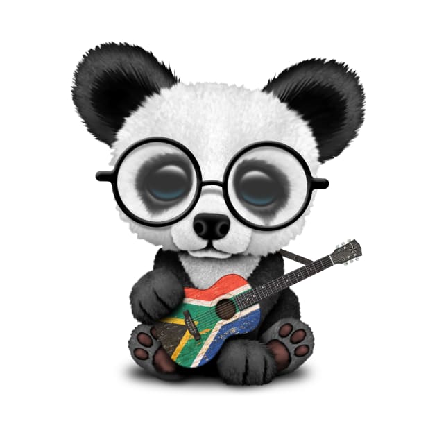 Baby Panda Playing South African Flag Guitar by jeffbartels