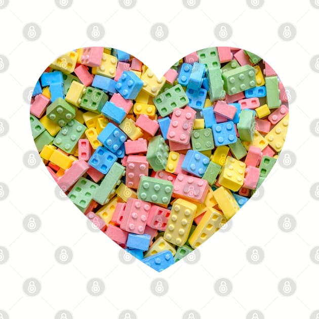 Colorful Candy Building Blocks and Bricks Heart Photograph by love-fi