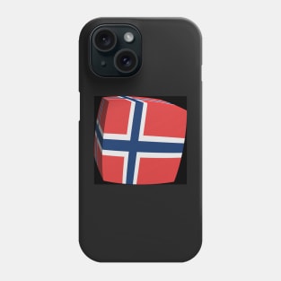 Norwegian Flag cubed. Phone Case