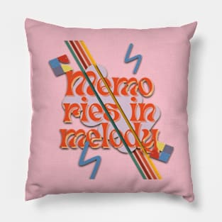 Retro groovy,  memories in melody. Pillow