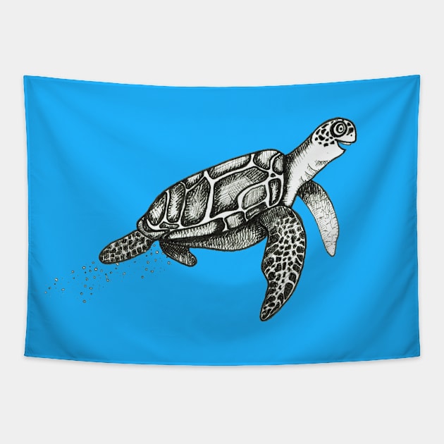 Happy Turtle Tapestry by wendycrayon