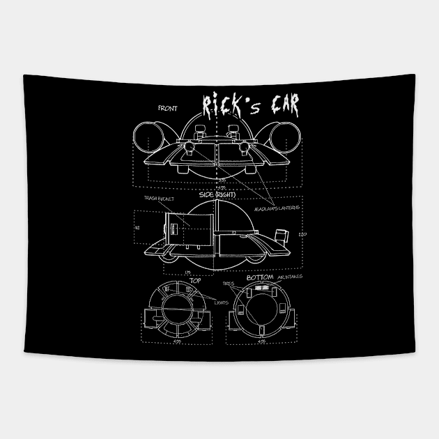 Rick's car Tapestry by sisidsi