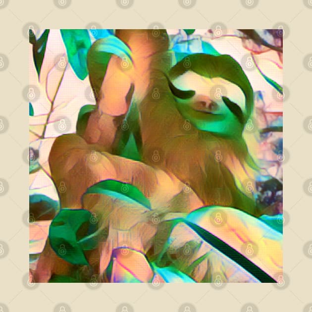 Three-toed Sloth In Tree by AJDesignsstuff