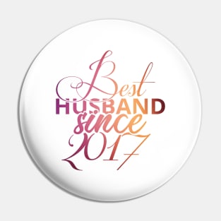 'Best Husband Since 2017' Sweet Wedding Anniversary Gift Pin