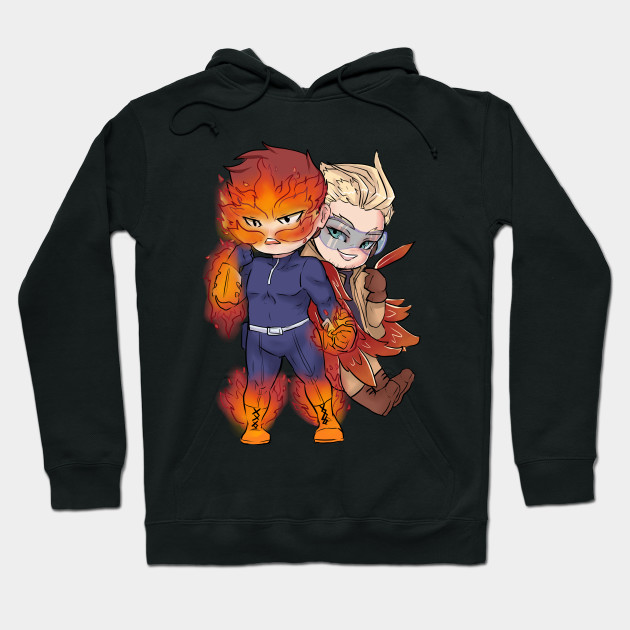 Endeavor And Hawks Chibi Boku No Hero Academia Hoodie Teepublic