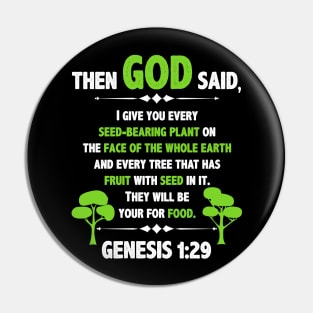 Christian Bible Verse Then God Said Genesis 1:29 Pin