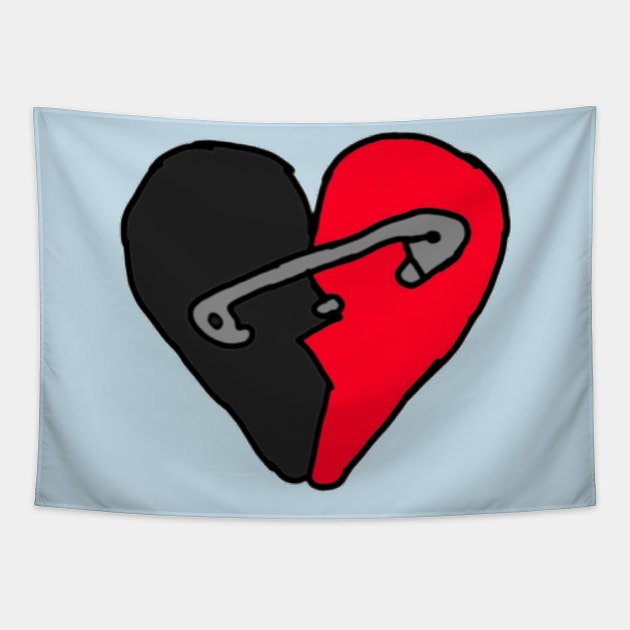 Safety pin heart deals