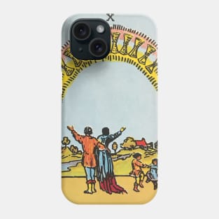 Ten of cups tarot card Phone Case