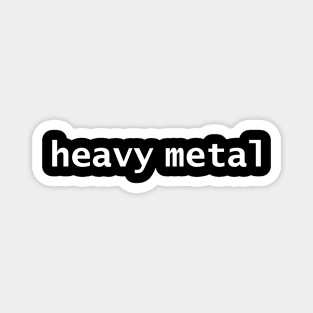 Heavy Metal Typography White Text Magnet