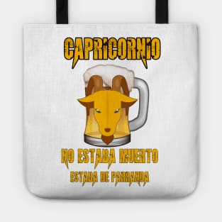 Fun design for lovers of beer and good liquor. Capricorn sign Tote