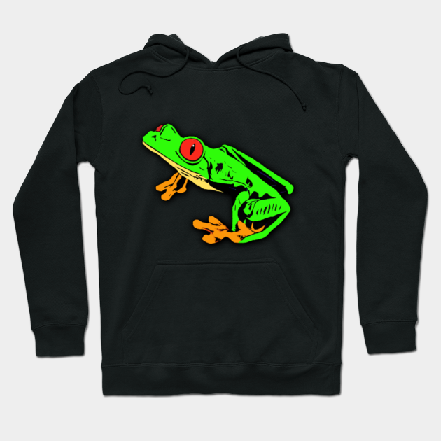 Red Eyed Tree Frog Drawing Red Eyed Tree Frog Hoodie Teepublic Frog head and body basic shape drawing. teepublic