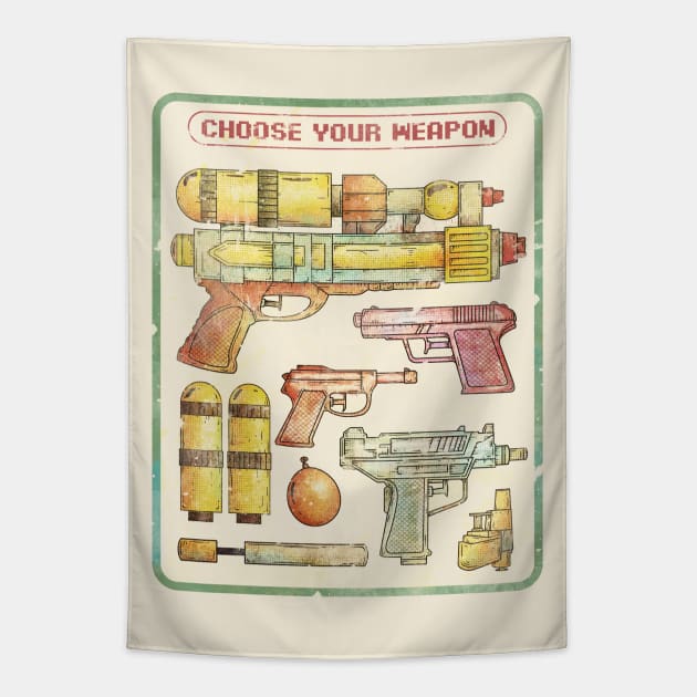 Choose your Weapon Tapestry by mikekoubou