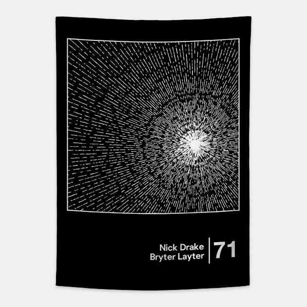 Nick Drake / Minimalist Style Graphic Artwork Tapestry by saudade