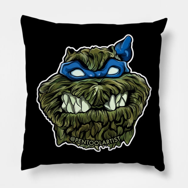 Leo is a Wolfman! Pillow by pentoolarts