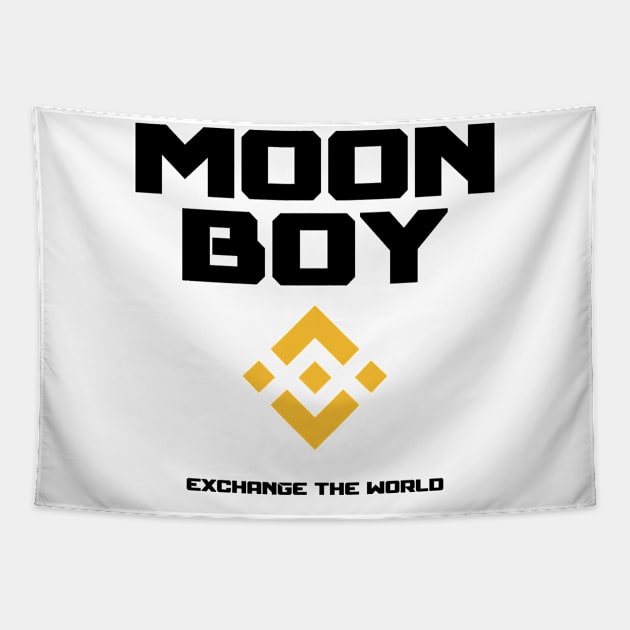 Binance Cryptocurrency. BNB Moon Boy Tapestry by KultureinDeezign