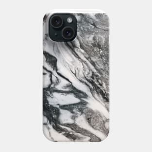 Grey and white swirl marble Phone Case