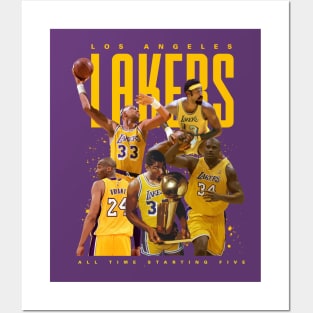 1968 LA Lakers Retro Basketball Poster - Row One Brand