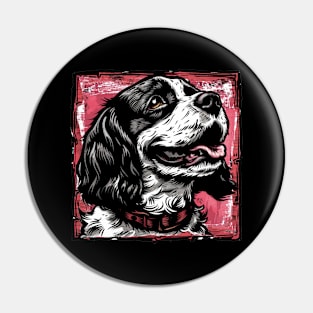 Retro Art English Cocker Spaniel Dog Lover Pin