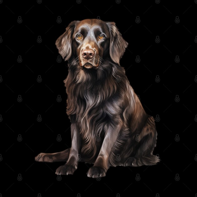 Flat-Coated Retriever by DavidBriotArt