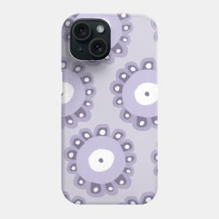 Boho Natural Collection Boho Aesthetic Flower Pattern in Lilac Pastel Purple Phone Case