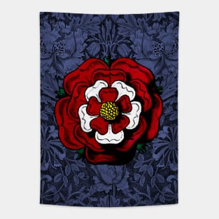 Vintage Tudor Rose Red White and Blue Tapestry