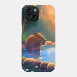 capybara sunrise Phone Case