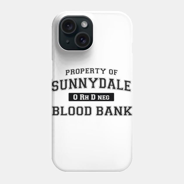 Property of Sunnydale Blood Bank Black Phone Case by pasnthroo