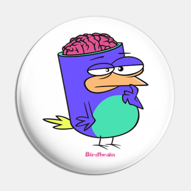 Birdbrain Design for Bird Lovers Pin by ConCept