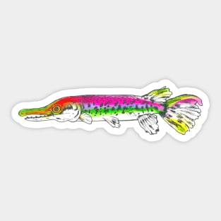 Aquarium Fish Alligator Gar Gar Fish Stickers for Sale