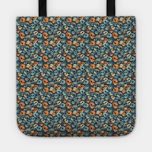 Smilling Colorful Skulls Pattern Tote