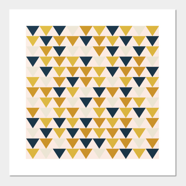 Arrows Modern Geometric Southwest Pattern In Mustard Yellow Navy