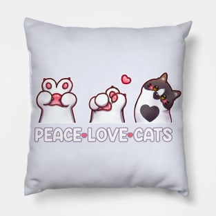 Peace Love Cat Pillow