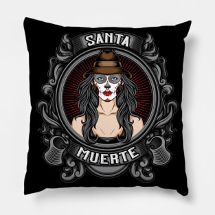 Santa Muerte Sugar Skull Pillow