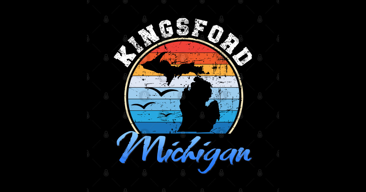 Kingsford Michigan Kingsford Michigan Sticker TeePublic