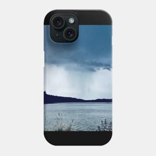 Stormy lake dramatic sky. Phone Case