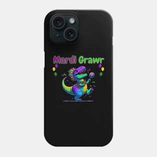 Funny Mardi Gras Dinosaur Lover Mardi Gras Party Phone Case