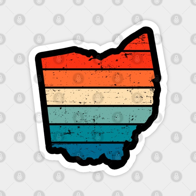 Ohio Retro Magnet by Printnation