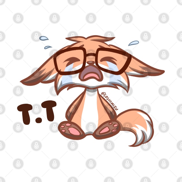 Cute Kawaii Nerd Fox crying TT by Kyumotea