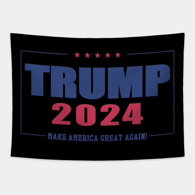 Trump 2024 Make America Great Again Tapestry by Nolinomeg