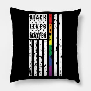 Black Queer Lives Matter - White Pillow