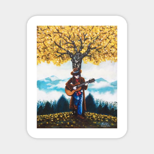 'BALLAD FOR THE LAST TREE OF AUTUMN' Magnet by jerrykirk