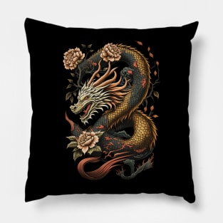 Chinese Dragon E-Girl Aesthetic E-Boy retro 90s Japan Style Pillow