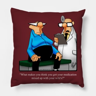 Funny Spectickles Medical Humor Cartoon Pillow