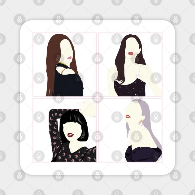 K-POP FLAT DESIGN FANART Magnet by bianca alea