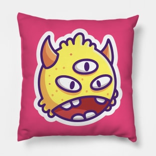 Cute Monster Head 9 Pillow