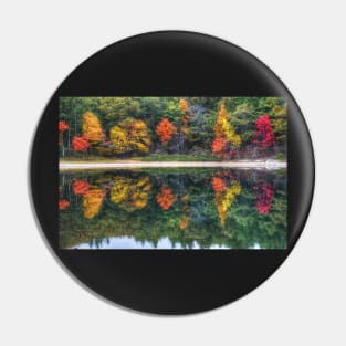 Walden Pond Fall Foliage Concord MA Reflection Pin