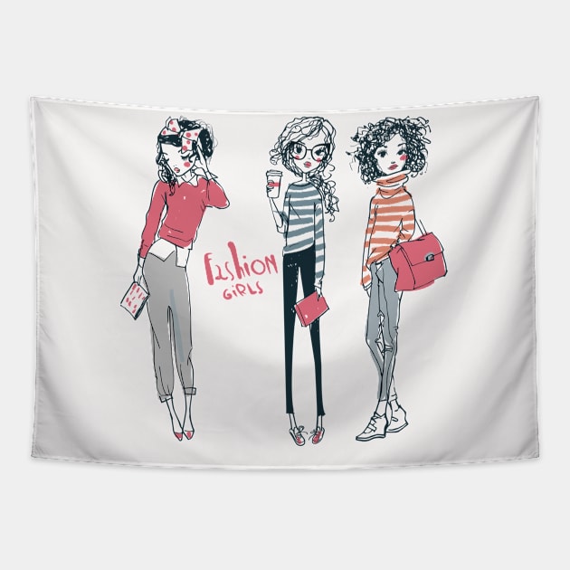 Fashion Girls Tapestry by EveFarb